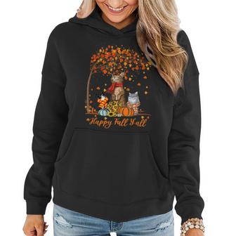 Cat It’S Fall Y’All Pumpkin Autumn Halloween Cat Fall Autumn  Women Hoodie