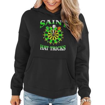 Darts Saint Hat Trick Irish St Patricks Day Women Hoodie Graphic Print Hooded Sweatshirt
