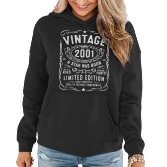 21 Year Old Gifts Vintage 2001 Made In 2001 21St Birthday Women Hoodie Graphic Print Hooded Sweatshirt - Thegiftio UK