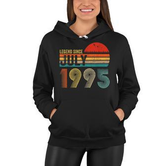 27 Years Old Retro Birthday Gifts Legend Since July 1995 Women Hoodie - Seseable