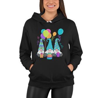 3 Birthday Gnomes Birthday Cake Presents Confetti Women Hoodie - Monsterry AU