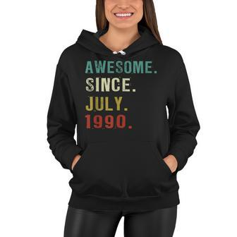 32 Years Old Awesome Since July 1990 32Nd Birthday Gifts Women Hoodie - Seseable