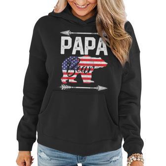 4Th July S Fourth Of July Womens Womens Tss 4Th Of July Womens S Papa Bear American Flag 4Th Of July Fathers Day Gift Womens S Women Hoodie - Thegiftio
