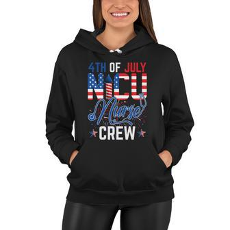 4Th Of July Nicu Nurse Crew American Flag Independence Day Gift Women Hoodie - Monsterry AU