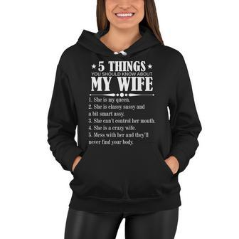 5 Things You Should Know About My Wife Funny Tshirt Women Hoodie - Monsterry UK