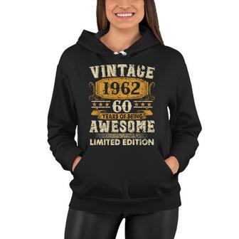 60Th Birthday Gift Vintage 1962 Tshirt V2 Women Hoodie - Monsterry AU