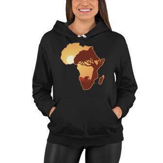 Africa Elephant Map African Safari Women Hoodie | Mazezy