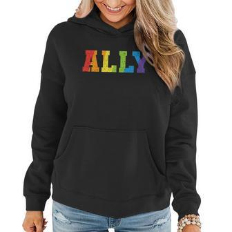 Ally Rainbow Lgbt Ally Gay Pride Parades Lgbt Awareness Graphic Design Printed Casual Daily Basic Women Hoodie - Thegiftio UK