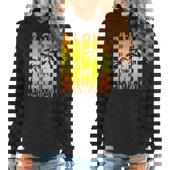 Aloha Hawaii Sunset Palm Trees Women Hoodie - Thegiftio