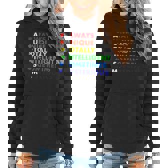 Always Unique Totally Intelligent Sometime Mysterious T-Shirt Graphic Design Printed Casual Daily Basic Women Hoodie - Thegiftio