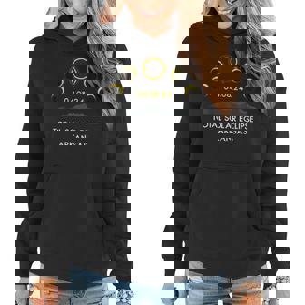 America Totality 040824 Total Solar Eclipse 2024 Arkansas Women Hoodie Graphic Print Hooded Sweatshirt - Thegiftio