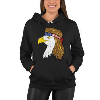 American Bald Eagle Mullet 4Th Of July Funny Usa Patriotic Cute Gift Women Hoodie - Monsterry