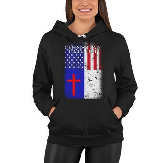 American Christian Patriot Red Cross Women Hoodie - Monsterry