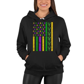 American Flag Mardi Gras Tshirt Mardi Gras Crawfish Women Hoodie - Monsterry DE