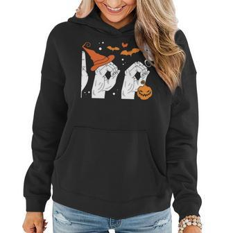 American Sign Language Boo Asl Halloween Sweatshirt Women Hoodie Graphic Print Hooded Sweatshirt - Thegiftio UK