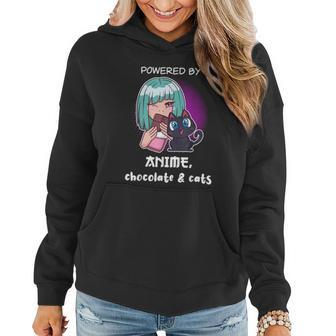 Anime Funny Cat Lover Anime Fan Anime And Cats Women Hoodie - Thegiftio UK
