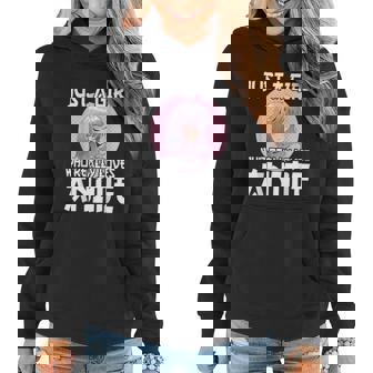 Anime Girl Merch Otaku Just A Girl Who Loves Anime Women Hoodie - Thegiftio