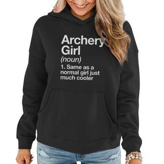 Archery Girl Definition Funny Women Hoodie Graphic Print Hooded Sweatshirt - Thegiftio UK