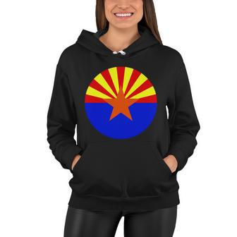 Arizona Circle Flag Women Hoodie - Monsterry CA