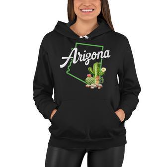 Arizona Pride State Map Cactus Vintage Arizona Women Hoodie - Thegiftio UK