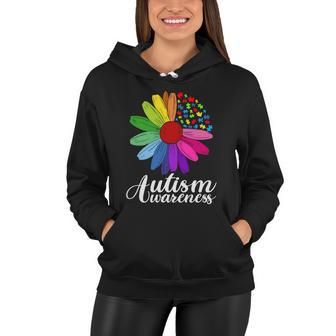 Autism Awareness Flower Autism Awareness Flower Autism Flower Puzzle Tshirt Women Hoodie - Monsterry