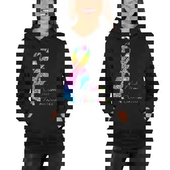 Autism Awareness Sparkle Glitter Ribbon Women Hoodie - Thegiftio