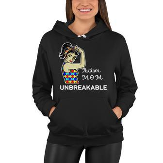 Autism Mom Unbreakable Puzzle Pieces Women Hoodie - Monsterry CA