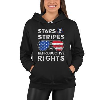 Aviator Us Flag Sunglasses Stars Stripes Reproductive Rights Women Hoodie - Monsterry