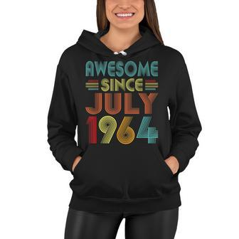 Awesome Since July 1964 Vintage 58 Years Old 58Th Birthday Women Hoodie - Seseable