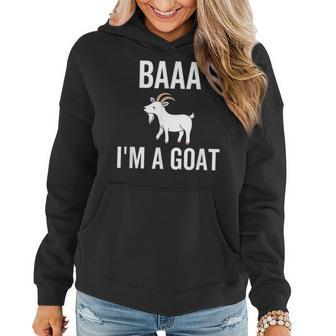 Baaa Im A Goat Funny Halloween Party Animal Costume Women Hoodie Graphic Print Hooded Sweatshirt - Thegiftio UK