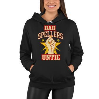 Bad Spellers Untie Unite Women Hoodie - Monsterry CA