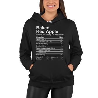 Baked Red Apples Nutrition Facts Label Women Hoodie - Monsterry AU