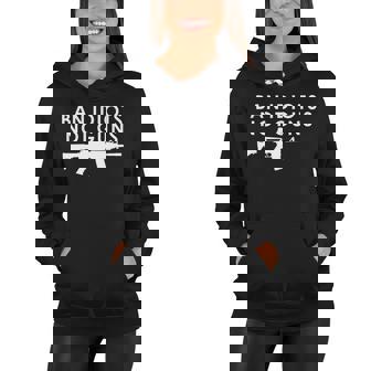 Ban Idiots Not Guns Gun Rights Logo Women Hoodie - Thegiftio