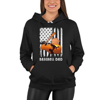 Baseball Dad Father And Kid Family Baseball Lover Women Hoodie - Monsterry