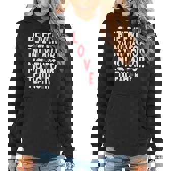 Believer Motivator Innovator Educator Love Teacher Women Hoodie - Thegiftio