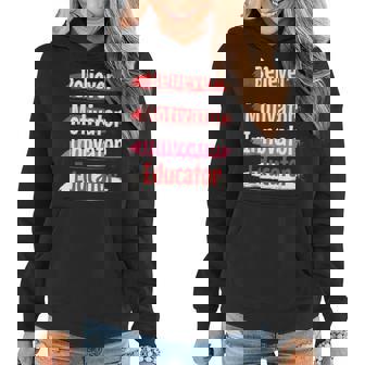 Believer Motivator Innovator Educator V3 Women Hoodie - Thegiftio