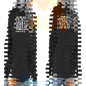 Believer Motivator Innovator Educator Vintage Teacher Women Hoodie - Thegiftio