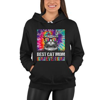 Best Cat Mom Ever Tie Dye Cat Mommy Mothers Day Catmother Women Hoodie - Monsterry AU