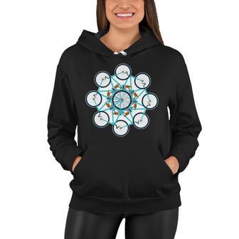 Bike Cycling Pattern Women Hoodie - Monsterry DE