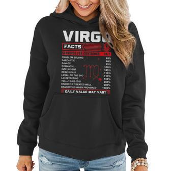 Birthday Virgo Facts Women Hoodie Graphic Print Hooded Sweatshirt - Thegiftio UK