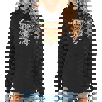 Boho Vintage Summer Vibes Custom Women Hoodie Graphic Print Hooded Sweatshirt | Seseable CA