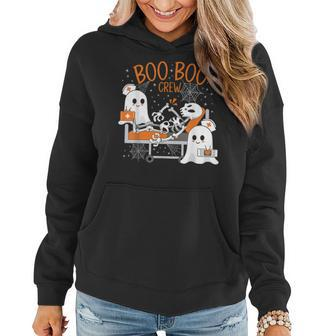 Boo Boo Crew Ghost Doctor Paramedic Emt Nurse Halloween V3 Women Hoodie Graphic Print Hooded Sweatshirt - Thegiftio UK
