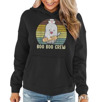 Boo Boo Crew Nurse Funny Ghost Women Halloween 2022 Women Hoodie Graphic Print Hooded Sweatshirt - Thegiftio UK