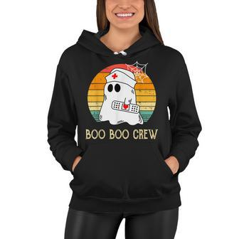 Boo Boo Crew Nurse Ghost Funny Halloween Costume Women Hoodie - Seseable