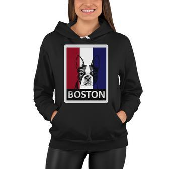 Boston Terrier Portrait Women Hoodie - Monsterry