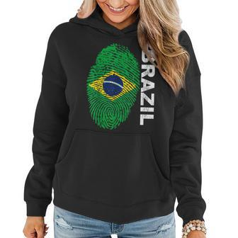 Brazil Flag Soccer - Sport Football Fan Supporters Women Hoodie - Thegiftio UK