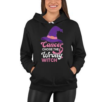 Breast Cancer Awareness Halloween Costume Pink Ribbon Witch Women Hoodie - Seseable