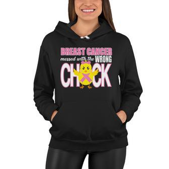 Breast Cancer Messed With The Wrong Chick Tshirt Women Hoodie - Monsterry UK