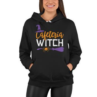 Cafeteria Witch Funny Lunch Lady Halloween School Teacher Women Hoodie - Seseable