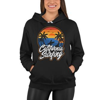 California Surfing Sunset Surf Women Hoodie - Monsterry UK